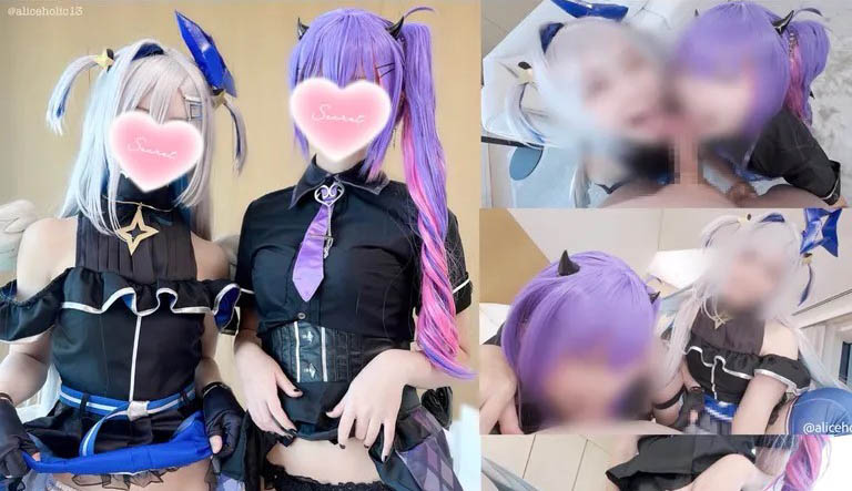 [fantia-2835539][ありすほりっく Aliceholic13] 💜性癖捻じ曲げエロシチュ3P♡人気小悪魔レイヤー二人の童貞狩り💙